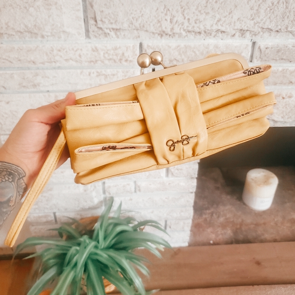 Jessica Simpson fold-over clutch